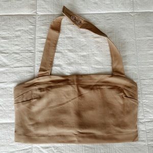 Tailored Cropped Halter Set Top